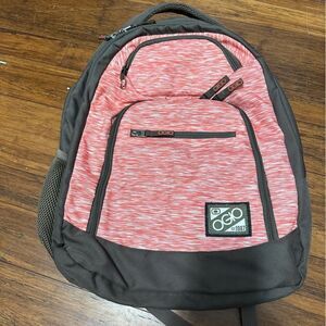 OGIO Turbine Laptop Backpack Gray & Pink Pockets Roomy Padding Sturdy